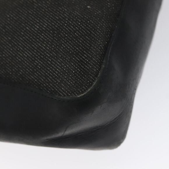 GUCCI Web Sherry Line Hand Bag Canvas Black Silver - Picture 13 of 16